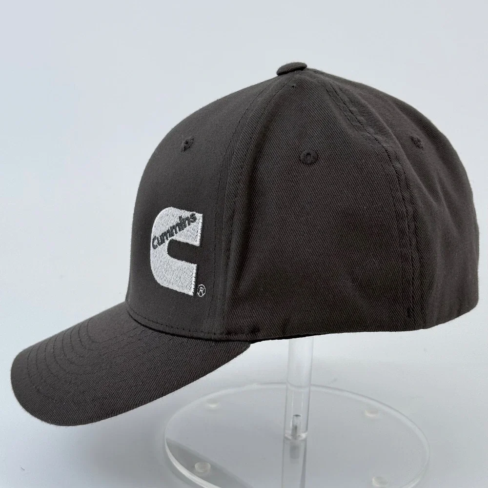 Cummins Diesel Flexfit‎ Hat Mens S-M Gray Yupoong Embroidered Logo Baseball Cap